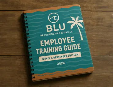 An employee handbook mockup made by Anchorline Web Design