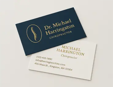 Business Card mockup for a chiropractor by Anchiorline Web Design